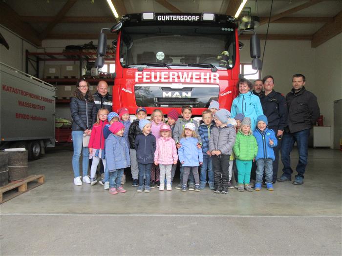 Kindergartenkinder bei FF Guntersdorf 2019